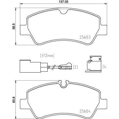Kit pastiglie freno HELLA 8DB 355 025-161