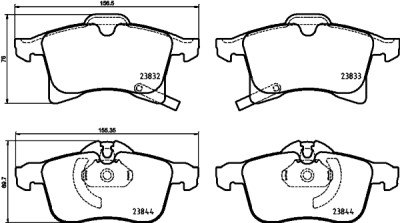 Kit pastiglie freno HELLA 8DB 355 025-191