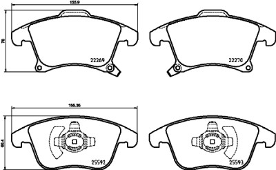 Kit pastiglie freno HELLA 8DB 355 025-201