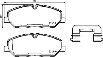 Set di pastiglie freno HELLA 8DB 355 025-231