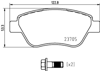 Set di pastiglie freno HELLA 8DB 355 025-301