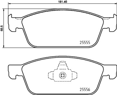 Set di pastiglie freno HELLA 8DB 355 025-511