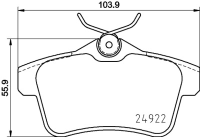 Set di pastiglie freno HELLA 8DB 355 031-811