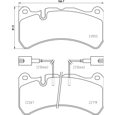 Set di pastiglie freno HELLA 8DB 355 036-481