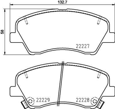 Set di pastiglie freno HELLA 8DB 355 036-501