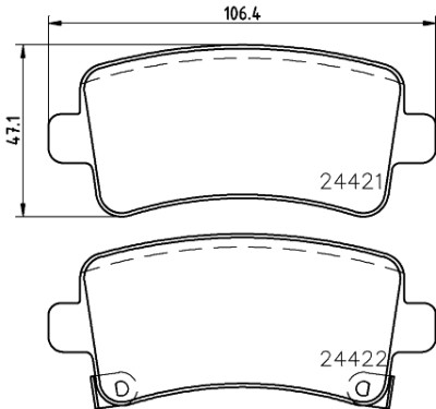 Kit pastiglie freno HELLA 8DB 355 037-651