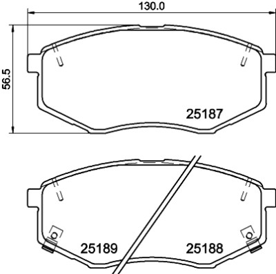 Set di pastiglie freno HELLA 8DB 355 037-981