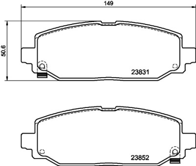 Set di pastiglie freno HELLA 8DB 355 040-021