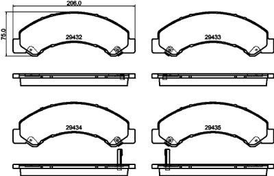 Set di pastiglie freno HELLA 8DB 355 040-441