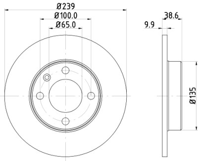 Disco freno HELLA 8DD 355 100-051