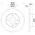 Disco freno HELLA 8DD 355 100-131