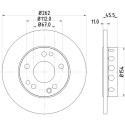 Disco freno HELLA 8DD 355 100-741