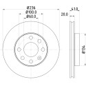 Disco freno HELLA 8DD 355 100-821