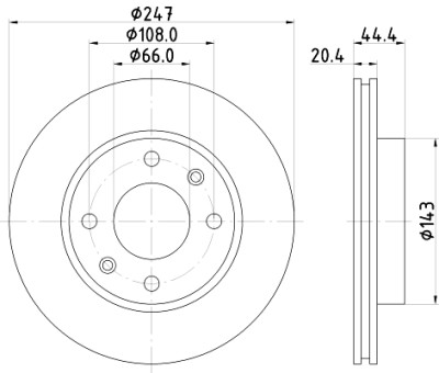 Disco freno HELLA 8DD 355 101-081
