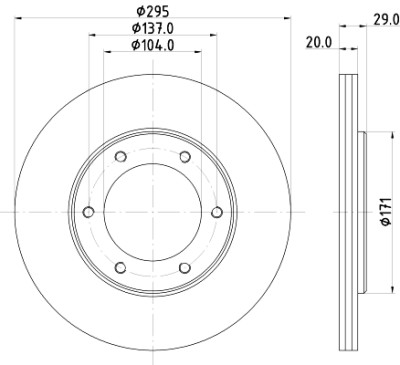 Disco freno HELLA 8DD 355 101-191