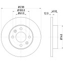 Disco freno HELLA 8DD 355 101-241