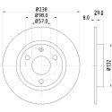 Disco freno HELLA 8DD 355 101-451