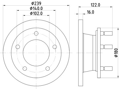 Disco freno HELLA 8DD 355 101-471