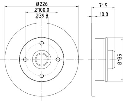 Disco freno HELLA 8DD 355 101-661
