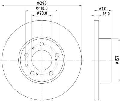 Disco freno HELLA 8DD 355 101-781