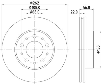 Disco freno HELLA 8DD 355 102-241