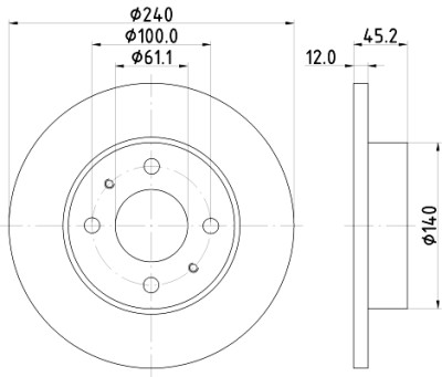 Disco freno HELLA 8DD 355 102-291