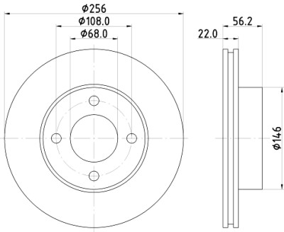 Disco freno HELLA 8DD 355 102-431