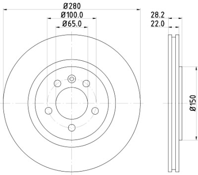 Disco freno HELLA 8DD 355 102-741
