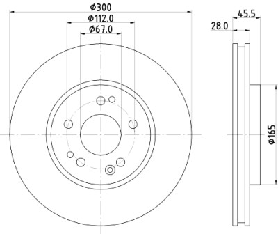 Disco freno HELLA 8DD 355 102-851