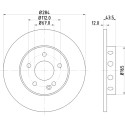 Disco freno HELLA 8DD 355 102-951