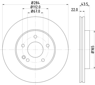 Disco freno HELLA 8DD 355 102-971