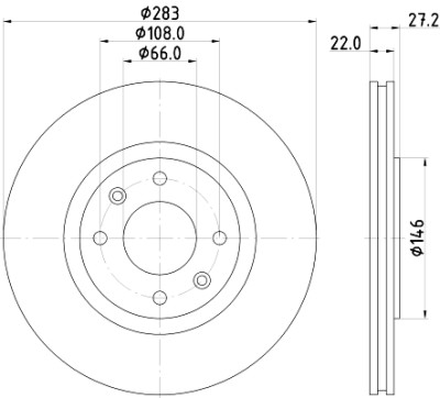 Disco freno HELLA 8DD 355 103-001