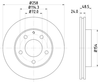 Disco freno HELLA 8DD 355 103-221