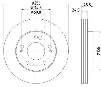 Disco freno HELLA 8DD 355 103-311