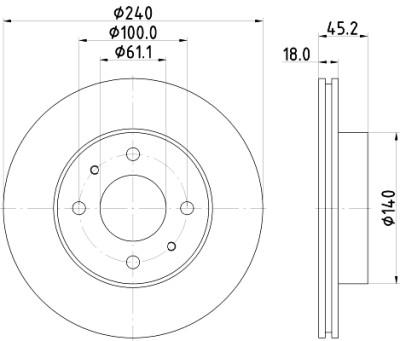 Disco freno HELLA 8DD 355 103-331