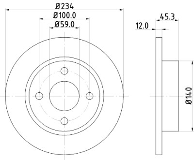 Disco freno HELLA 8DD 355 103-341
