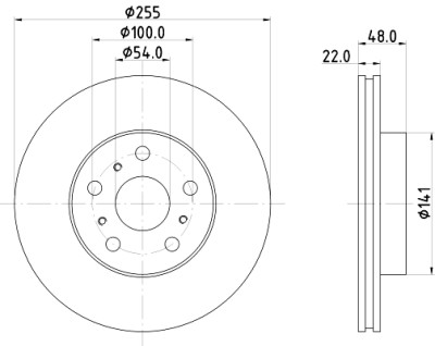 Disco freno HELLA 8DD 355 103-581