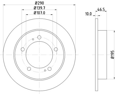 Disco freno HELLA 8DD 355 103-611