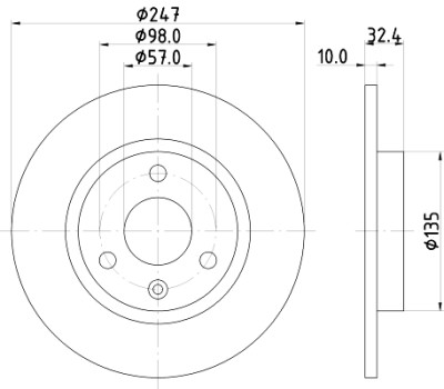 Disco freno HELLA 8DD 355 103-771