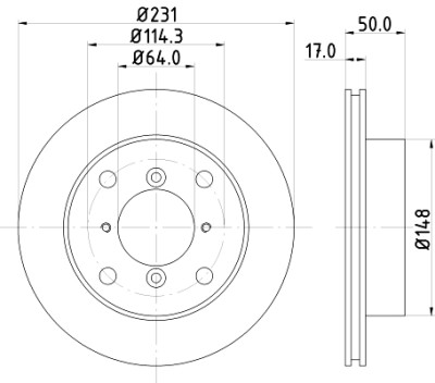 Disco freno HELLA 8DD 355 103-921