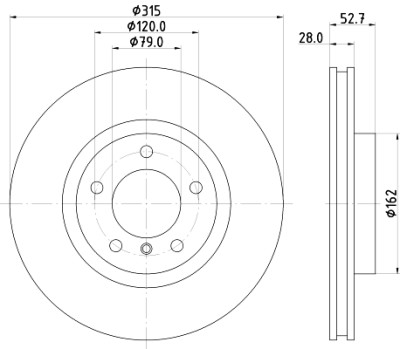 Disco freno HELLA 8DD 355 104-111