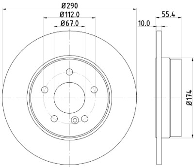 Disco freno HELLA 8DD 355 104-321