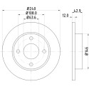 Disco freno HELLA 8DD 355 104-631