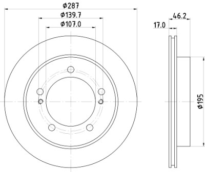Disco freno HELLA 8DD 355 104-771