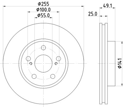 Disco freno HELLA 8DD 355 104-891
