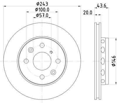 Disco freno HELLA 8DD 355 105-011