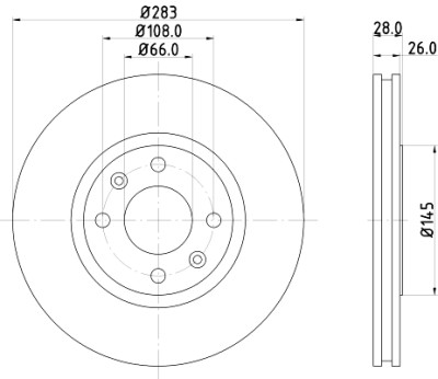 Disco freno HELLA 8DD 355 105-051