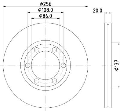 Disco freno HELLA 8DD 355 105-111