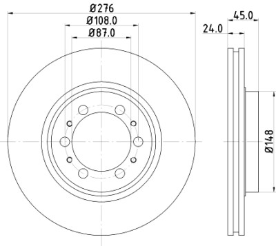 Disco freno HELLA 8DD 355 105-131