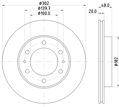 Disco freno HELLA 8DD 355 105-191